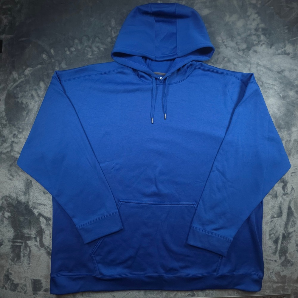 Gildan Performance Mens 3XL Royal Blue Hoodie Polyester Pullover Sweatshirt